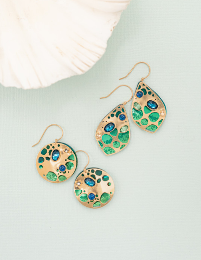 Holly Yashi Teal 'Ocean Depths' Earrings