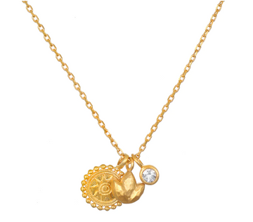 Satya Enlightened Journey Mandala Lotus Charm Necklace