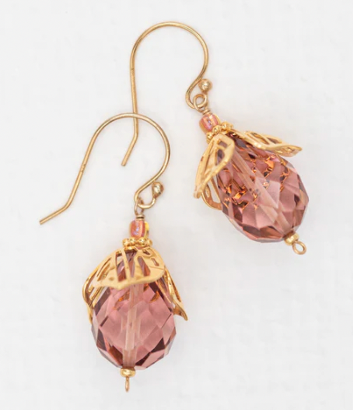 Holly Yashi Dusty Rose Emelia Earrings