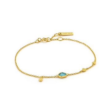 Ania Haie Gold Turquoise Disc Bracelet