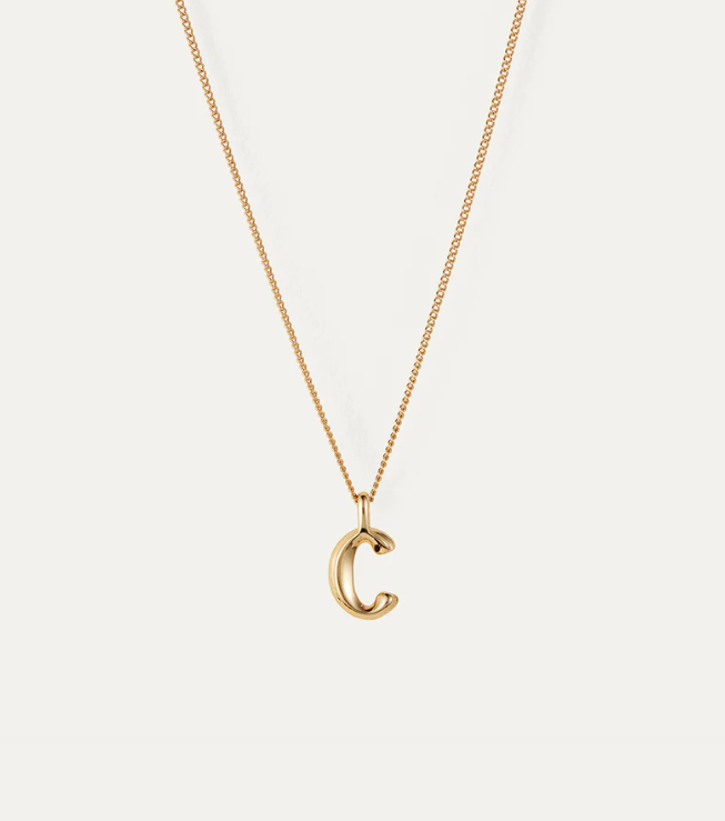 Jenny Bird Small Gold Monogram C Necklace