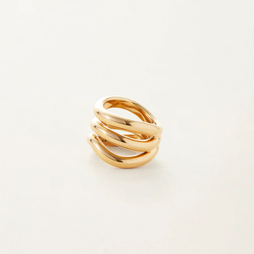 Jenny Bird Gold Gala Ring Size 6