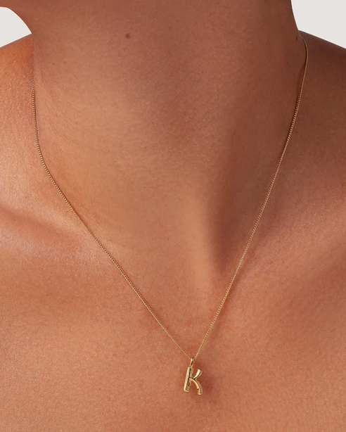 Jenny Bird Small Gold Monogram K Necklace