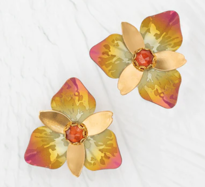 Holly Yashi Golden Mist Orla Post Earrings