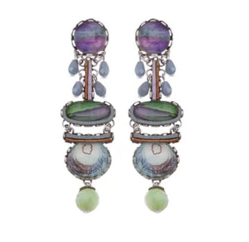 Ayala Bar Lavender Fields Medium Leverback Hook Earrings