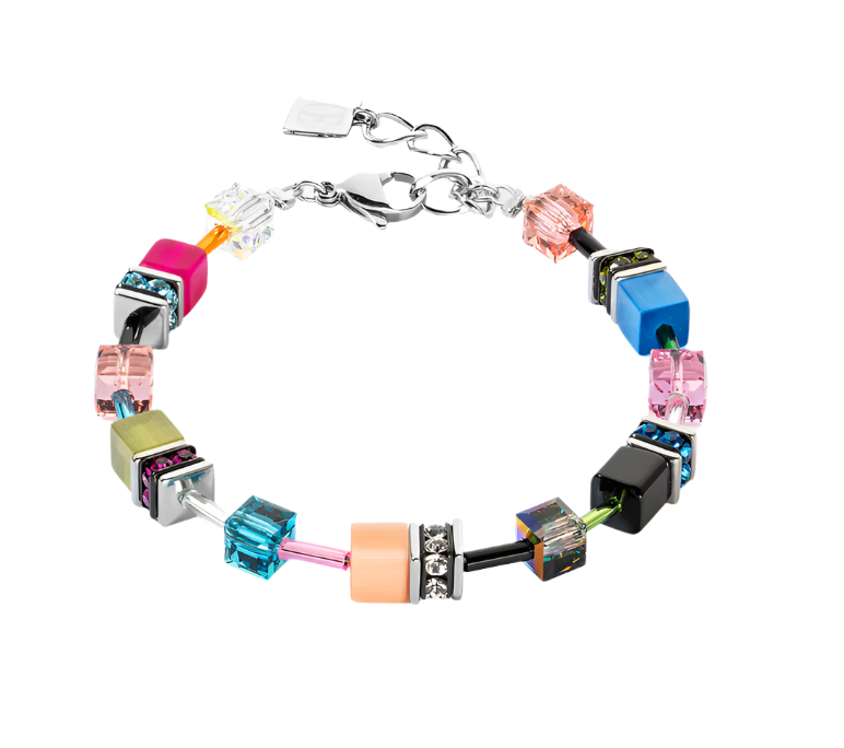 Coeur De Lion GeoCUBE Iconic Multicolour Fancy Bracelet