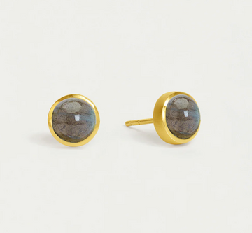 Dean Davidson Gold Cabochon Midi Labradorite Studs