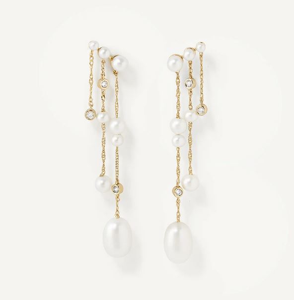 Olive and Piper Gold Zuri Drop Earrings