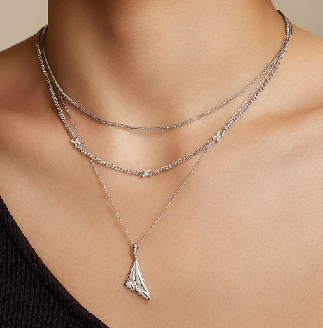 Ania Haie Silver Triangle Pendant Necklace