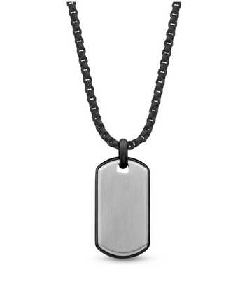 ARZ Gunmetal & Steel Reversable Dogtag 22