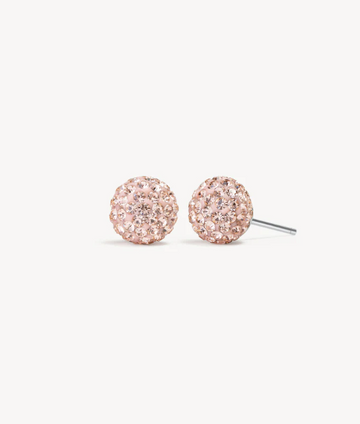 Hillberg And Berk Small Rose Sparkle Studs