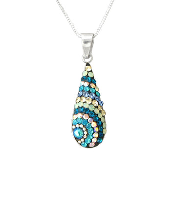 Mosaico Pastel Blues Mini Long Pendant