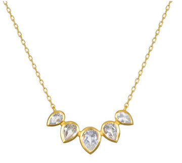 Satya Commence With Clarity White Topaz Petal Necklace