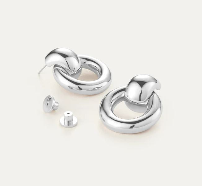 Jenny Bird Silver Mega Faye Knocker Earrings