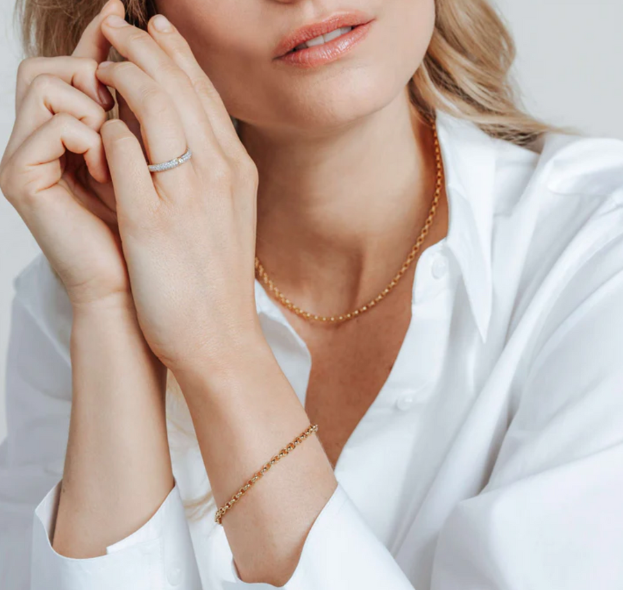 Ti Sento Gold Curb Chain Bracelet