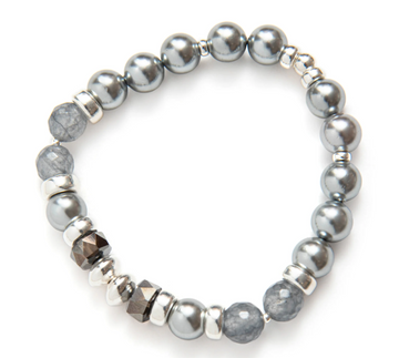 Beblue Silver Happy In Grey 'Be Grand' Bracelet