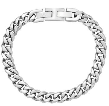 A.R.Z Steel 8mm Cuban Link Bracelet 8.5-9 Inches