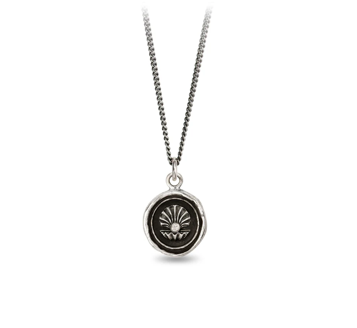 Pyrrha Silver The World Is Your Oyster Talisman Necklace