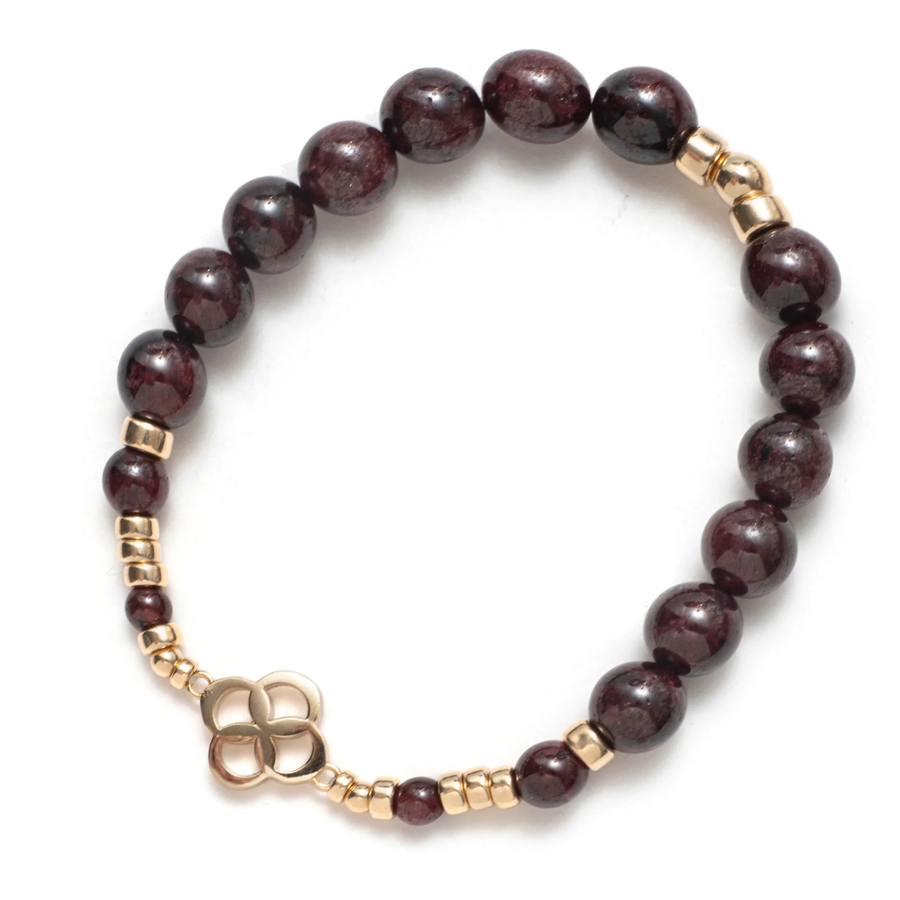 Beblue Gold Be A Star Red Velvet Bracelet