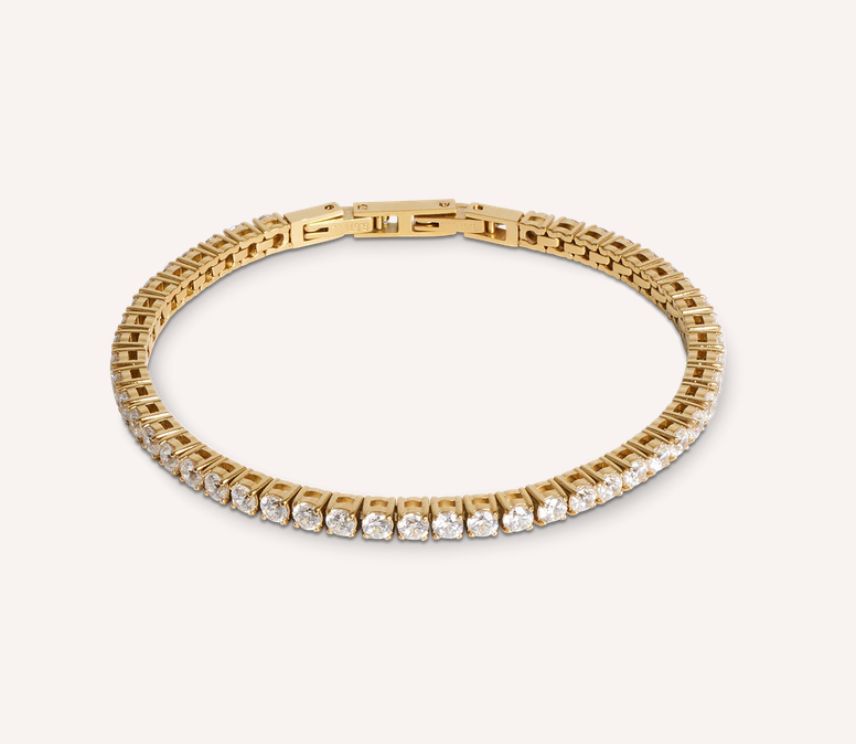 Coeur De Lion Gold Cubic Zirconia Tennis Bracelet