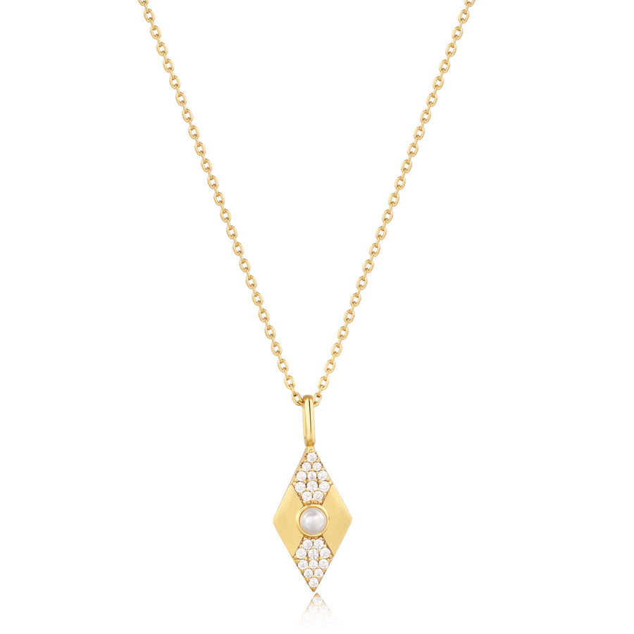 Ania Haie Gold Pearl Geometric Necklace