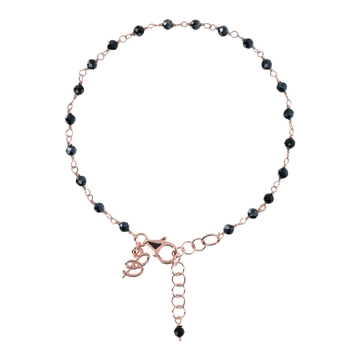 Bronzallure Black Spinel Rosary Bracelet