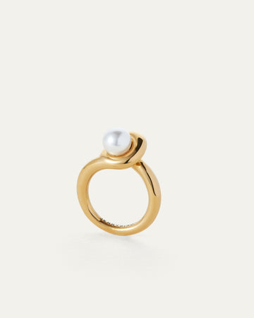 Jenny Bird Gold Daphne Ring Size 9