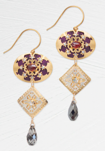 Holly Yashi Royal Purple Eugenie Earrings