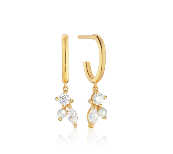 Sif Jakobs Gold Adria Tre Creolo Drop Earrings