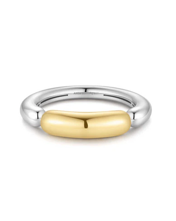 Ania Haie Two Tone Segment Puffy Ring Size 6.5