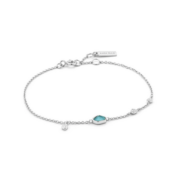 Ania Haie Silver Turquoise Disc Bracelet