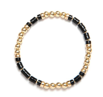 Beblue 'Be Artistic' Gold Black Onyx Bracelet