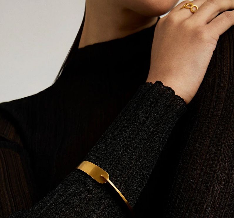 Dean Davidson Gold Crosby Hinged Bangle