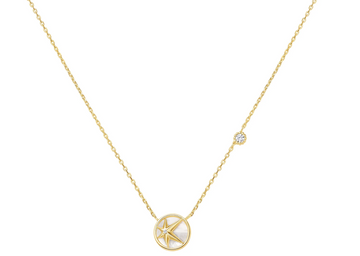 Ania Haie Gold Starry Mother Of Pearl Necklace