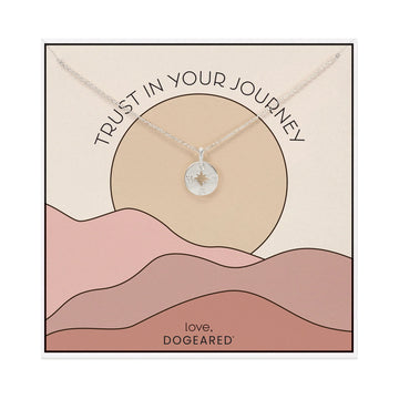 Dogeared Silver 'Trust In Your Journey Necklace'