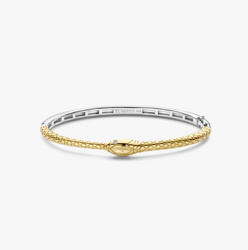 23058SY/S TS 2Tone Hinged Snake Bangle