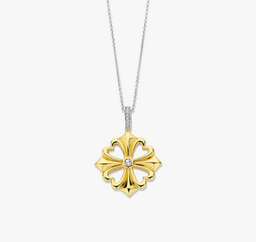 Ti Sento Gold Touch Of Luck Clover Necklace