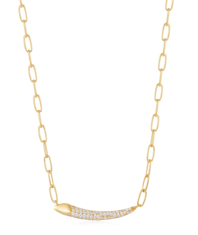 Ania Haie Gold Pave Bar Necklace