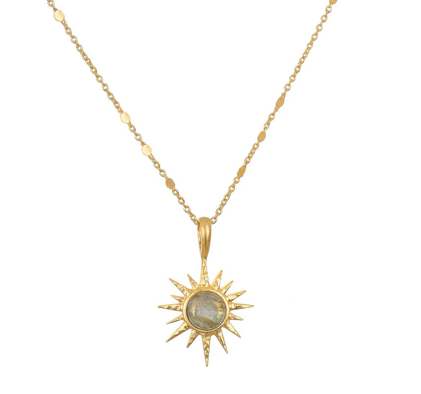 SATYA North Star Labradorite Startburst Necklace