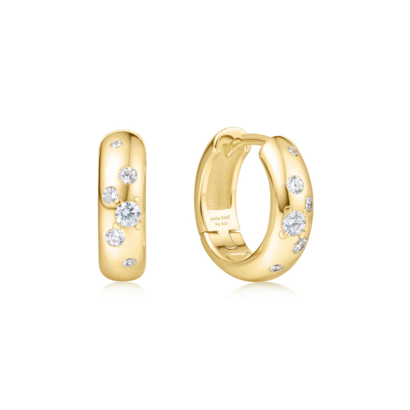 Ania Haie Gold Chubby Sparkle Huggies