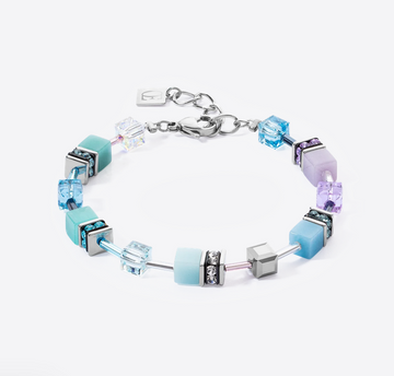 Coeur De Lion GeoCube Aqua-Lilac Bracelet