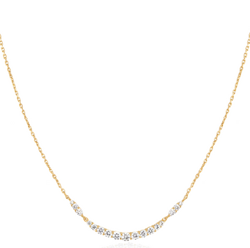 Ania Haie Gold Pave Arc Necklace