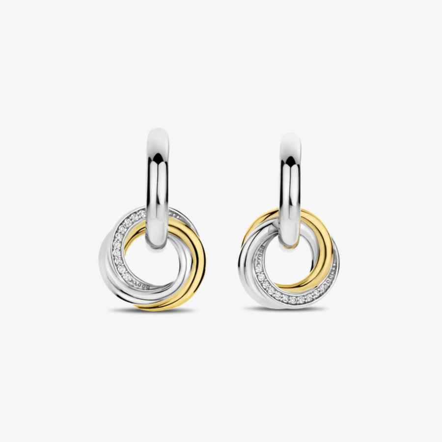 Ti Sento Textured Interplay Earrings