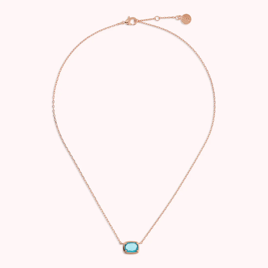 Bronzallure Blue Gemstone Pendant Necklace