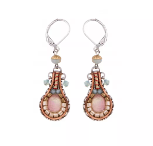 Ayalabar Pale Pink Spring Inspiration Leverback Hook Nandina Earrings