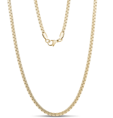 ARZ Steel Gold 3.5mm Boxlink Chain 20