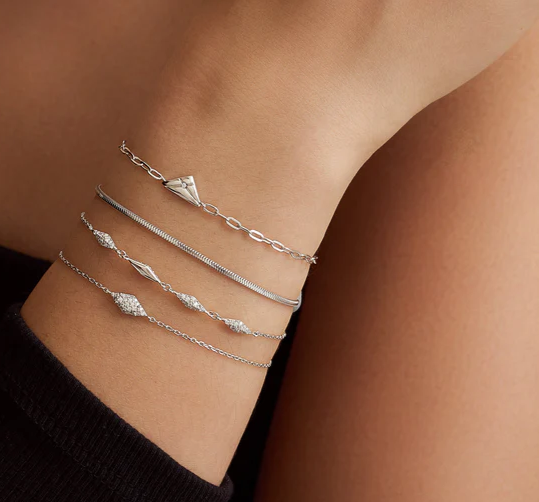 Ania Haie Silver Triangle Kiss Bracelet