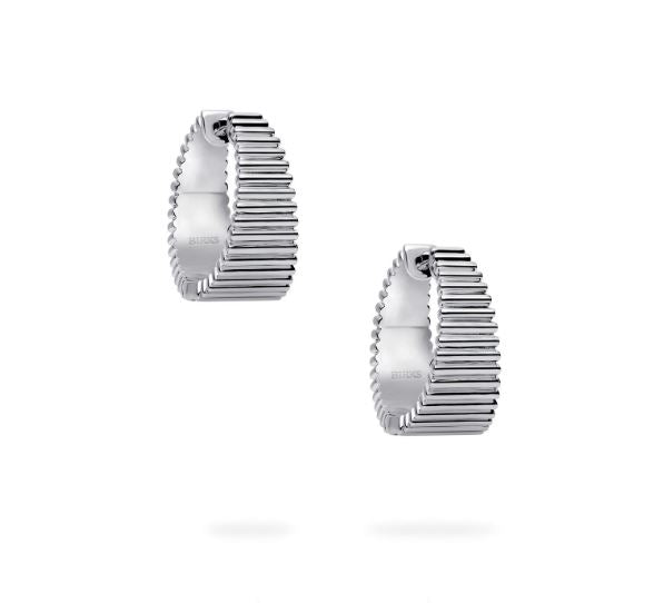 Birks Essentials Sterling Pleated Tapered Hoops