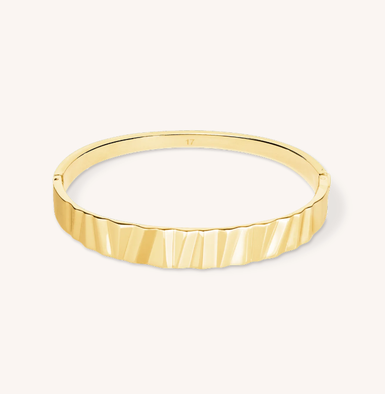Coeur De Lion Gold Classic Wave Bangle 17cm