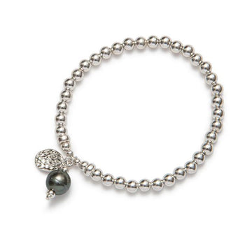 Beblue 'Be A Lady' Silver Tahitian Pearl Bracelet